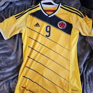 Adidas Men’s Large Colombia Home Jersey 2013/2014 Yellow Kit Authentic